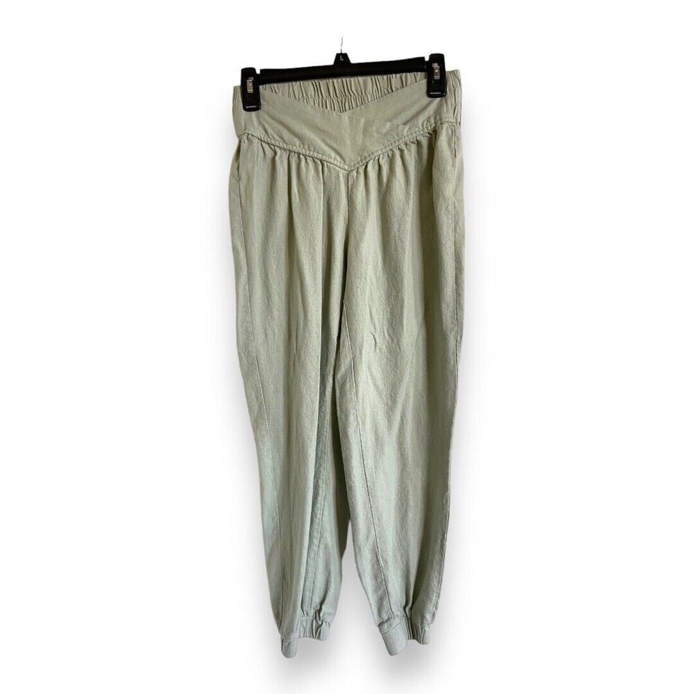 Ban Jara Womens Pants‎ Sz S Mint Green Linen Joggers